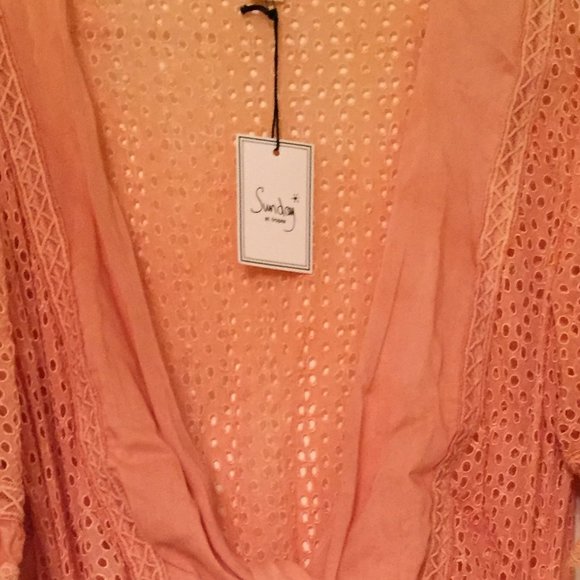Sunday St.Tropez NWT peach beach dress - Picture 4 of 4